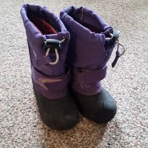 Purple snow boots